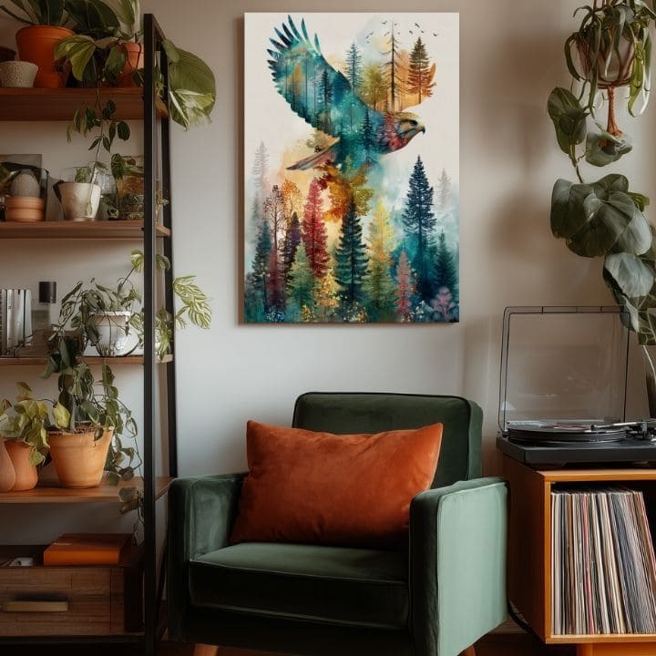 Obraz na plátne Let orla - dynamický motív prírody