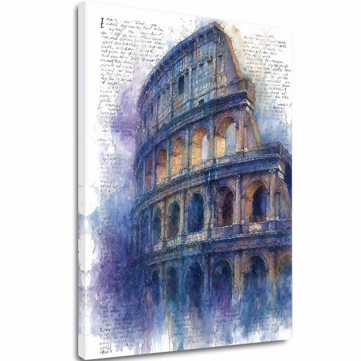 Obraz na plátne Koloseum v Modrom - Rím na Stenu
