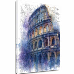 Obraz na plátne Koloseum v Modrom - Rím na Stenu