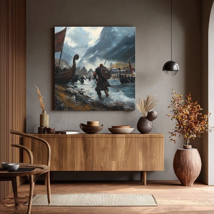 Obraz na plátne Vikingovia na Mori - Historický Obraz