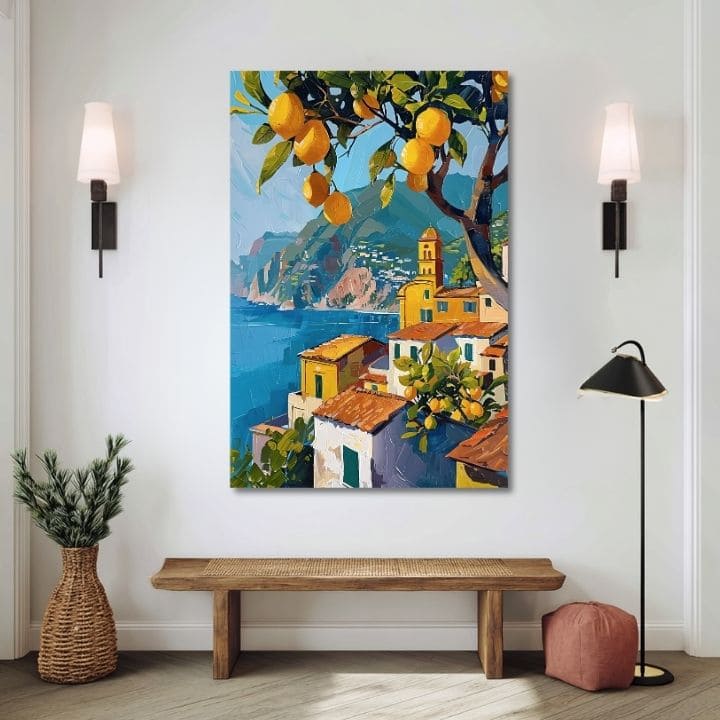 Obraz na plátne Citrónový sad - Taliansky štýl