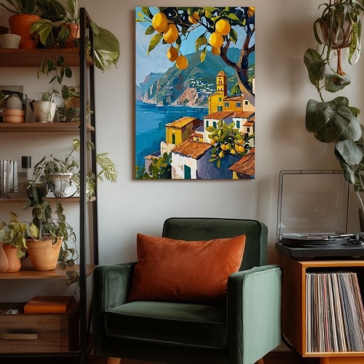Obraz na plátne Citrónový sad - Taliansky štýl