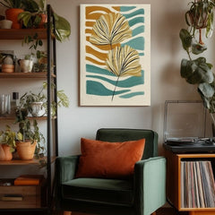 Obraz na plátne Golden Letter - Minimalistický motív