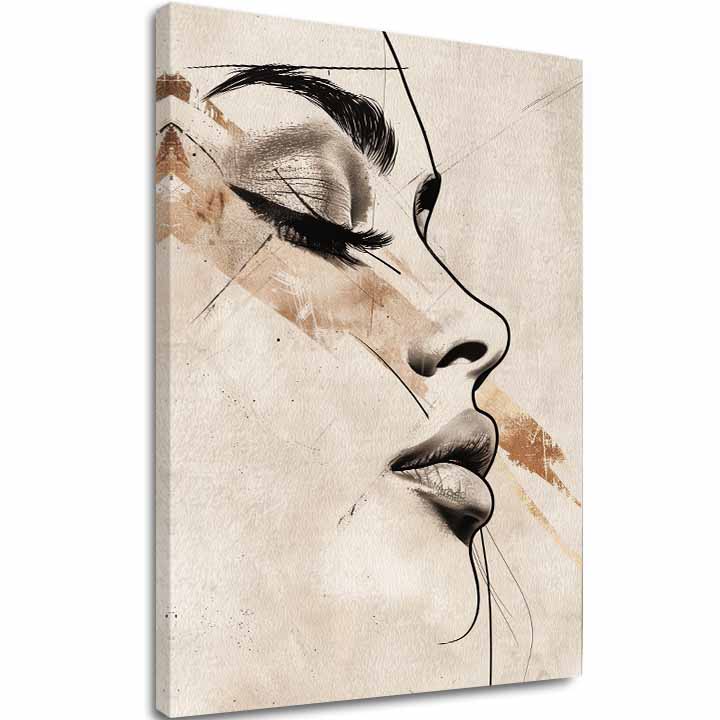 Portrét ženy v béžovej farbe