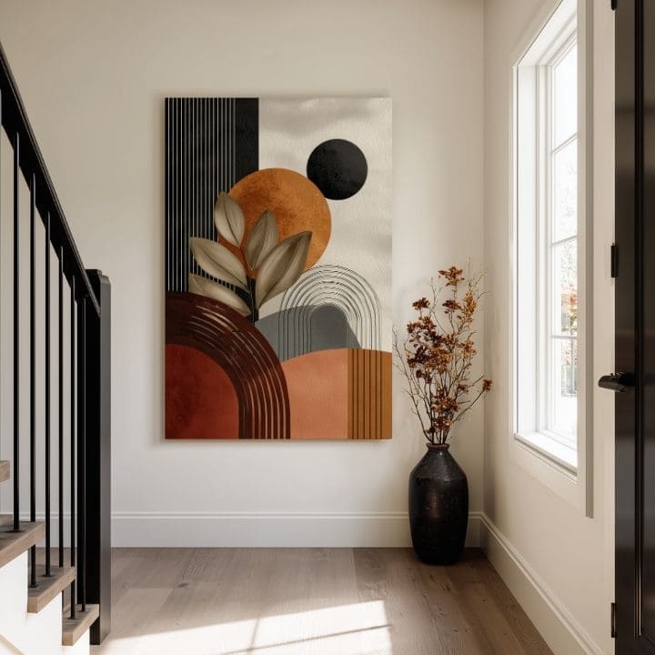 Obraz na plátne Béžovo-hnedé Tvary - Geometrický Motív