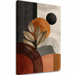 Obraz na plátne Béžovo-hnedé Tvary - Geometrický Motív