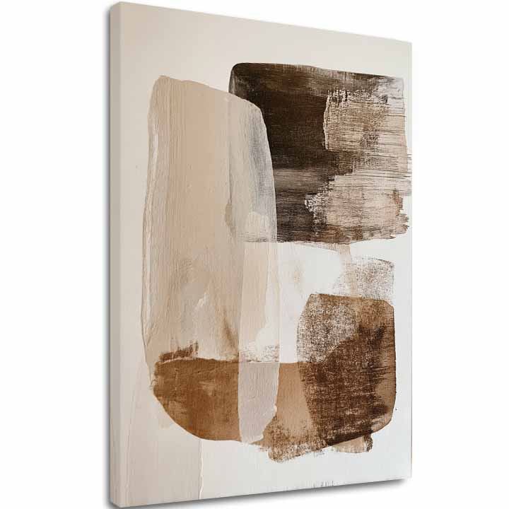 Obraz na plátne Béžová Harmónia - Moderný Abstrakt