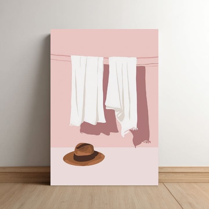 Obraz na plátne Pastelová Bielizeň - Moderný Motív