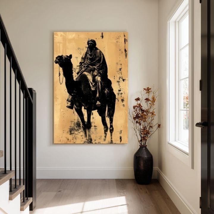 Obraz na plátne Jazdec na Koni - Vintage Dekorácia