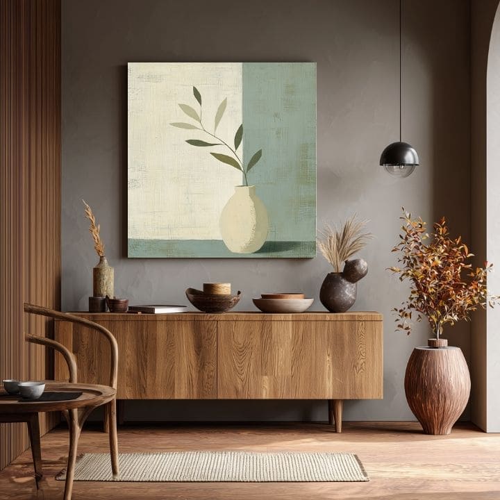 Obraz na plátne Váza na Béžovom - Moderná Dekorácia