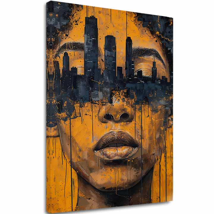 Obraz na plátne Mesto v Hlavách - Umelecký Motív