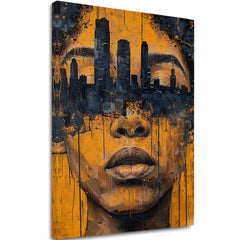 Obraz na plátne Mesto v Hlavách - Umelecký Motív