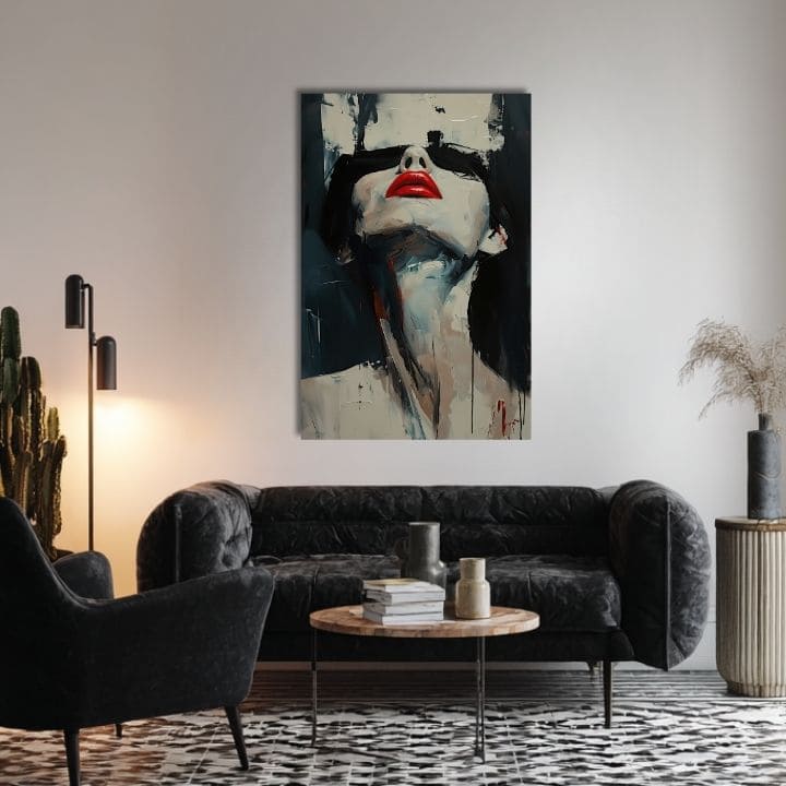 Obraz na plátne Červené Pery - Dramatický Dizajn