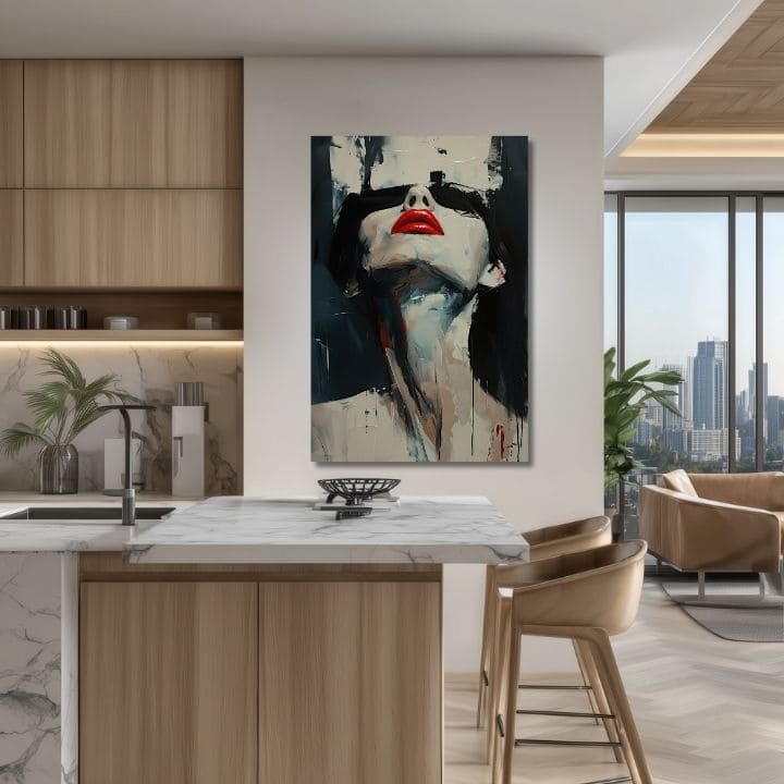 Obraz na plátne Červené Pery - Dramatický Dizajn