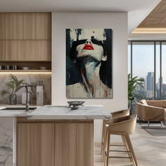 Obraz na plátne Červené Pery - Dramatický Dizajn