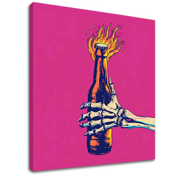 Obraz Burning Bottle | Talianske plátno | rôzne rozmery