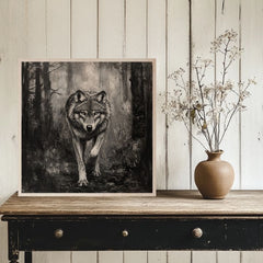 Obraz na dreve Fenrir - Vlk severských lesov