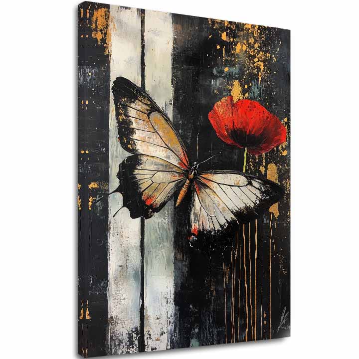 Obraz motýľov Prekvapenie - 100% originál domaľovaný akrylom