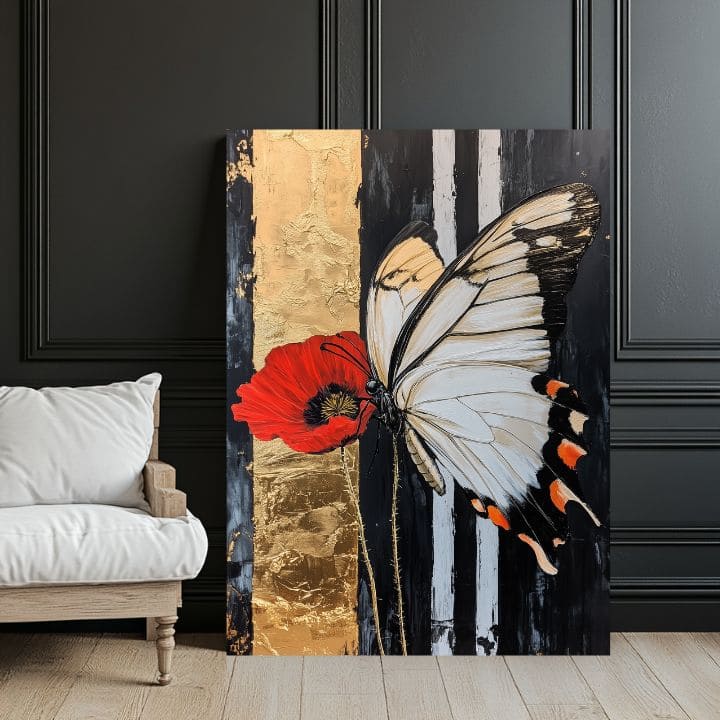 Obraz motýľov Dotyky prírody - 100% originál domaľovaný akrylom