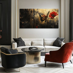 Obraz motýľov Makový sen - 100% originál domaľovaný akrylom