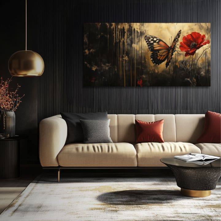 Obraz motýľov Makový sen - 100% originál domaľovaný akrylom