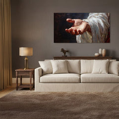 Božia ruka | domaľovaný akrylom a zlatými plátkami