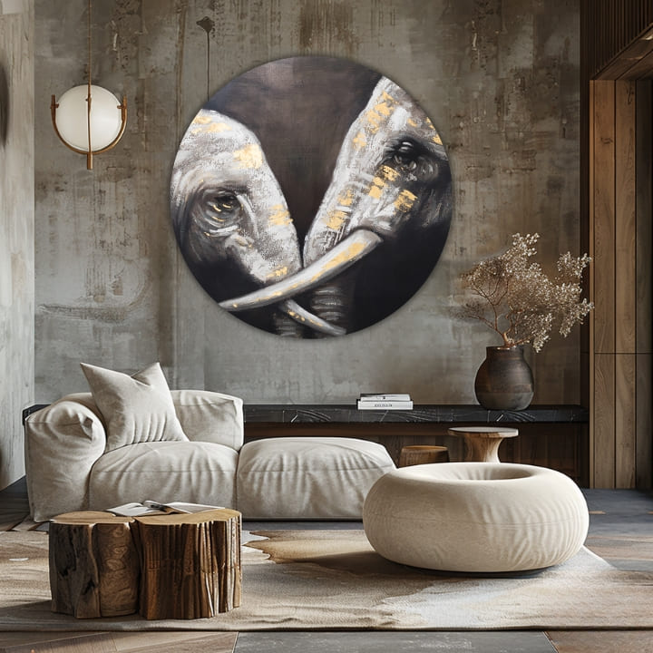 Okrúhle obrazy s akrylom Dotyk afrického kráľa | rôzne rozmery | rôzne rozmery