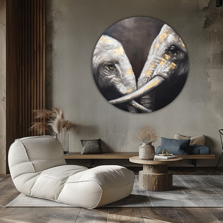 Okrúhle obrazy s akrylom Dotyk afrického kráľa | rôzne rozmery | rôzne rozmery