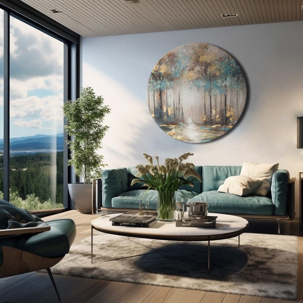 Okrúhle obrazy s akrylom Tajomstvá zlatého rána | rôzne rozmery | rôzne rozmery