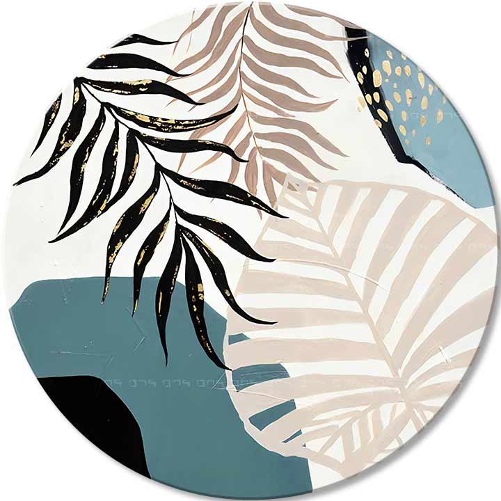 Okrúhle obrazy s akrylom Dotyk džungle | rôzne rozmery | rôzne rozmery