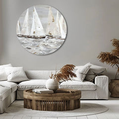 Okrúhly maľovaný obraz Ráno v oceáne | rôzne rozmery | rôzne rozmery