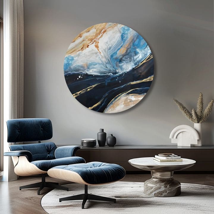 Okrúhly maľovaný obraz Zvuk oceánu | rôzne rozmery | rôzne rozmery