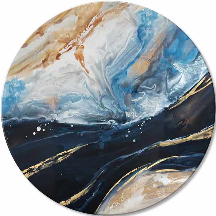 Okrúhly maľovaný obraz Zvuk oceánu | rôzne rozmery | rôzne rozmery