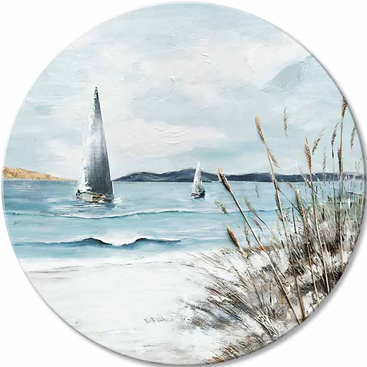 Okrúhly maľovaný obraz Vzdialený horizont | rôzne rozmery | rôzne rozmery