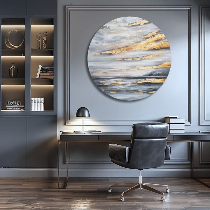 Okrúhly maľovaný obraz Zlaté nebo | rôzne rozmery | rôzne rozmery
