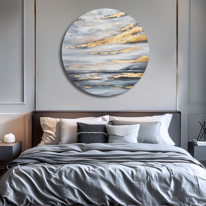 Okrúhly maľovaný obraz Zlaté nebo | rôzne rozmery | rôzne rozmery