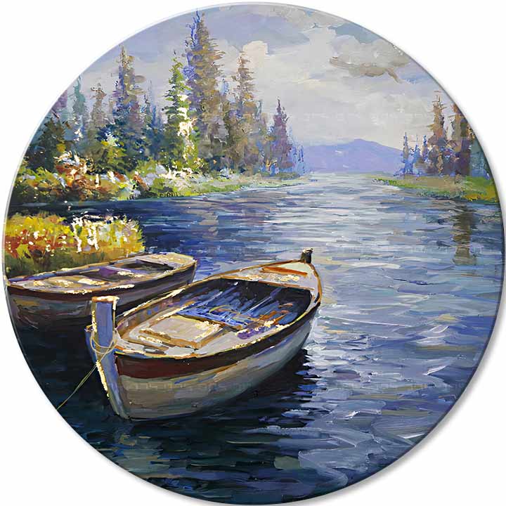 Okrúhly maľovaný obraz Začiatok dobrodružstva | rôzne rozmery | rôzne rozmery