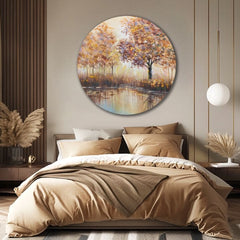 Okrúhly maľovaný obraz Ukryté slnko | rôzne rozmery | rôzne rozmery