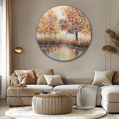 Okrúhly maľovaný obraz Ukryté slnko | rôzne rozmery | rôzne rozmery