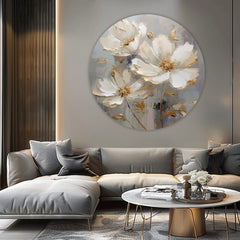 Okrúhle obrazy s akrylom Kvety v plesových šatách | rôzne rozmery | rôzne rozmery