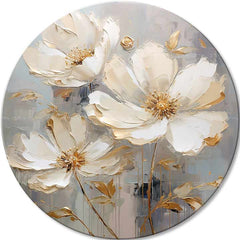 Okrúhle obrazy s akrylom Kvety v plesových šatách | rôzne rozmery | rôzne rozmery