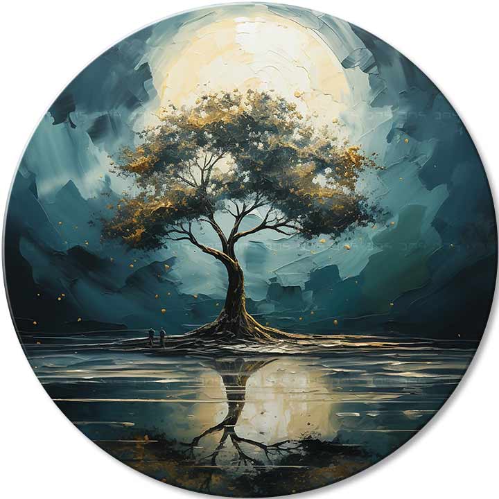 Okrúhle obrazy s akrylom Odlesky prírody | rôzne rozmery | rôzne rozmery