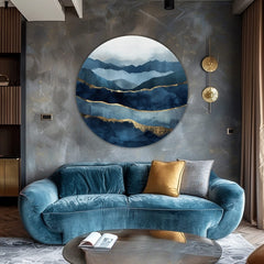 Okrúhle obrazy s akrylom Abstraktné oceány | rôzne rozmery | rôzne rozmery