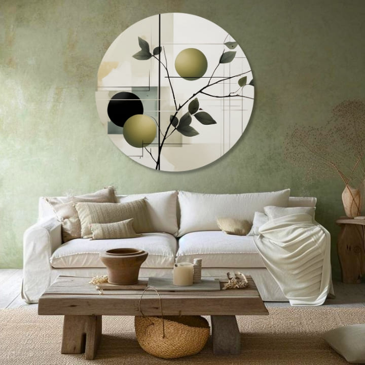 Okrúhle obrazy s akrylom Olivová plantáž | rôzne rozmery | rôzne rozmery