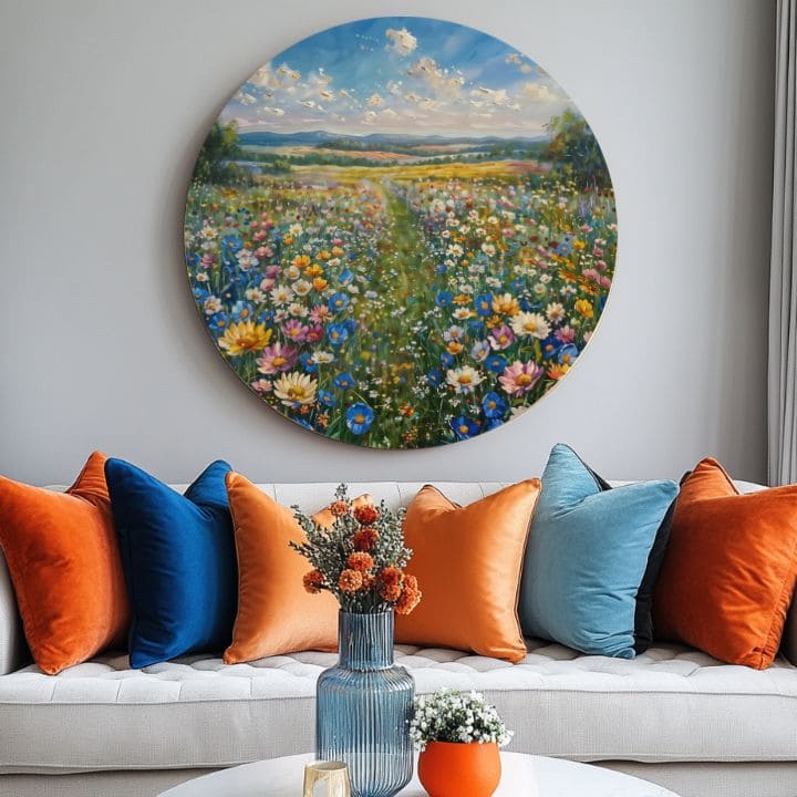 Okrúhle obrazy s akrylom Vôňa Kvetov