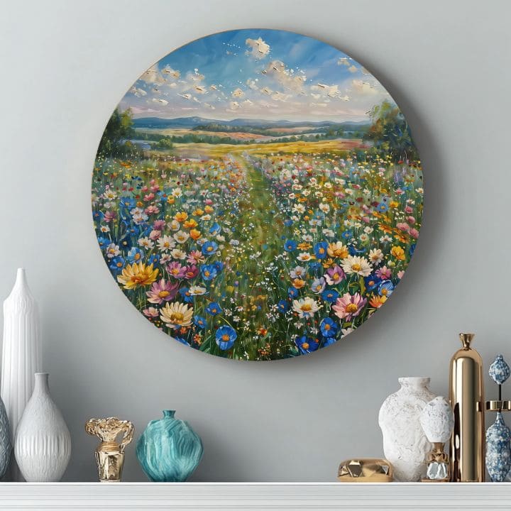 Okrúhle obrazy s akrylom Vôňa Kvetov