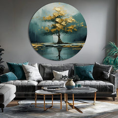 Okrúhle obrazy s akrylom Príbeh strateného jazera | rôzne rozmery | rôzne rozmery