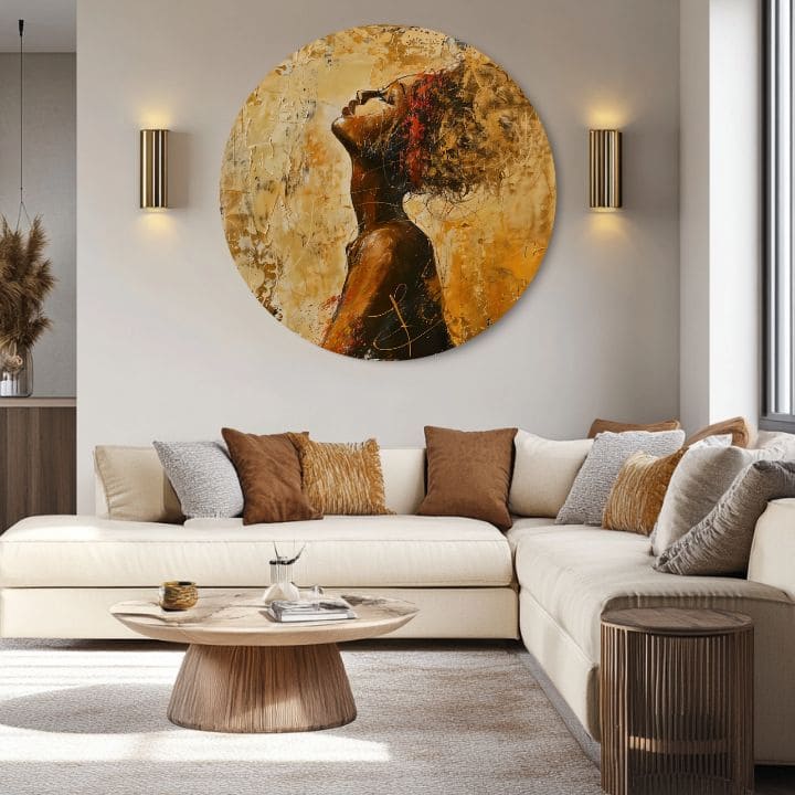 Okrúhle obrazy s akrylom Vášnivé ráno