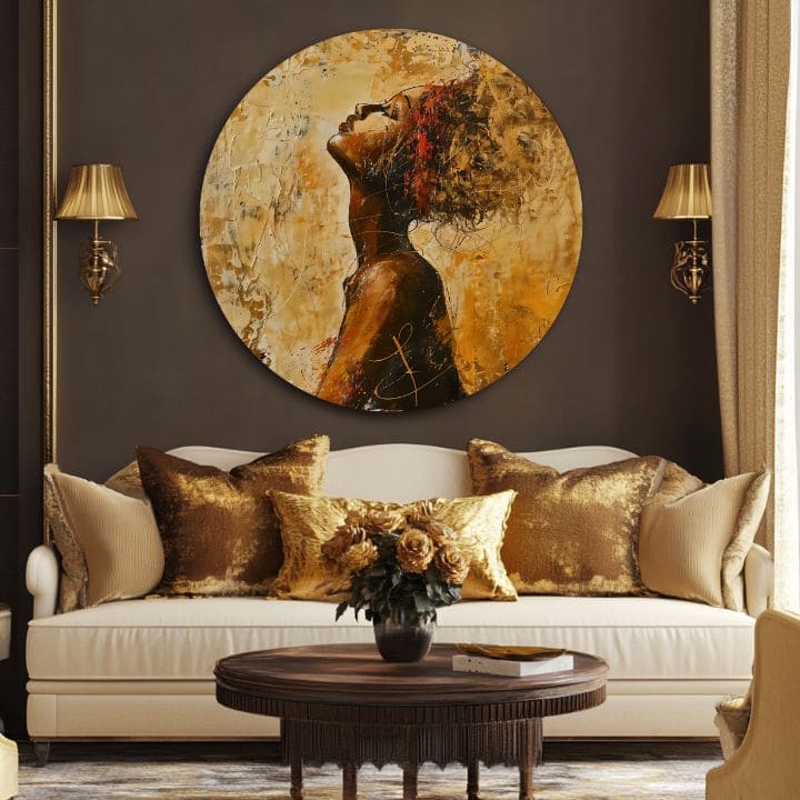 Okrúhle obrazy s akrylom Vášnivé ráno