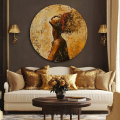 Okrúhle obrazy s akrylom Vášnivé ráno